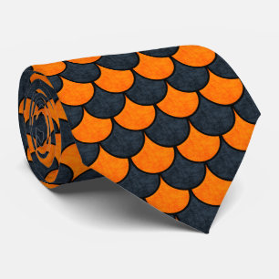Halloween Zeemeermin Schubben Patroon Stropdas
