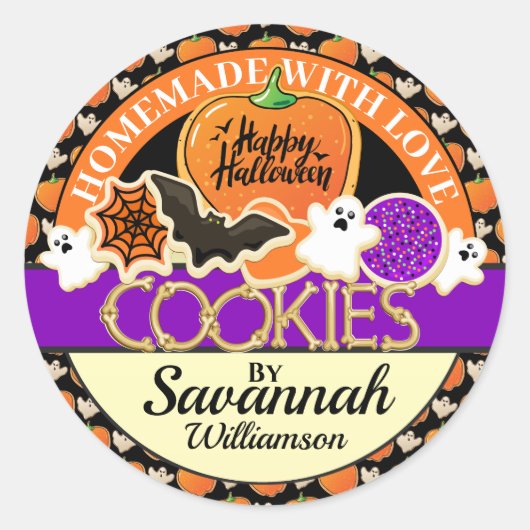 Halloween zelfgemaakt met liefde Sticker (Voorkant)