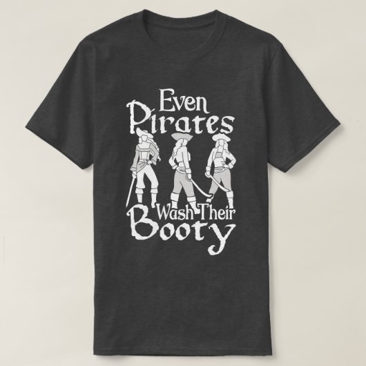 Halloween zelfs Pirates wast hun rommel T-shirt (Design voorkant)