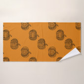 Halloween Zentangle® inspiré boho citrouilles Auto (Serviette de bain)