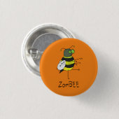 Halloween Zombie Bee Halloween Button (Voorkant /achterkant)
