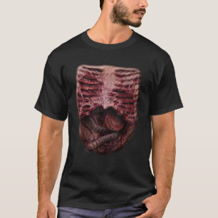Halloween Zombie Borst Guts Spill en Gore Kostuum T-shirt