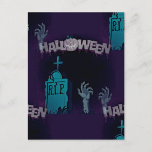 halloween zombie briefkaart