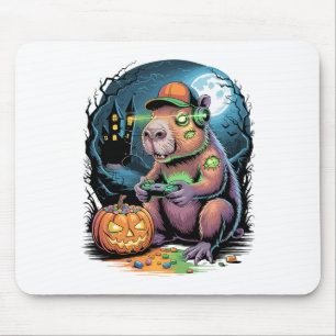 Halloween Zombie Capyra Gamer Behekst Kasteel Vide Muismat