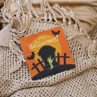 Halloween Zombie Feestdagenkaart