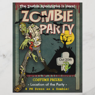 Halloween Zombie Feestje Flyer