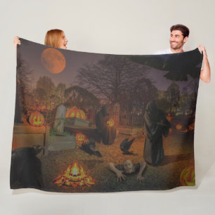 HALLOWEEN ZOMBIE FLEECE DEKEN