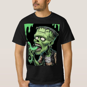 Halloween Zombie: Frankenstein's Pizza Night T-shirt