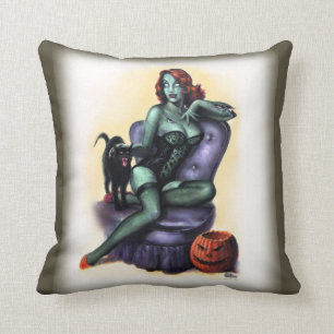 Halloween Zombie Girl Pin Up Kussen