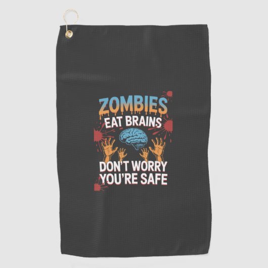 Halloween Zombie Golfhanddoek (Voorkant)