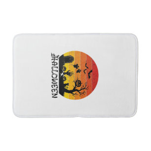 Halloween Zombie Hand Grafsteen Boom Zwarte Kat Vl Badmat