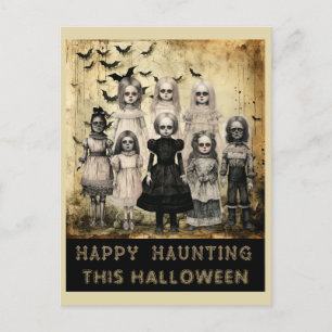 Halloween Zombie Happy Haunting Briefkaart