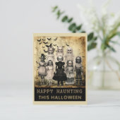 Halloween Zombie Happy Haunting Briefkaart (Staand voorkant)