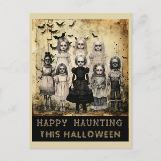 Halloween Zombie Happy Haunting Briefkaart (Voorkant)