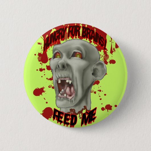 Halloween Zombie Head Button (Voorkant)