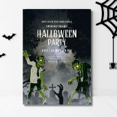 Halloween Zombie Invitation Nuit Éffrayante Hallow