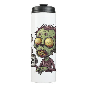 Halloween Zombie Koffietijd Thermosbeker