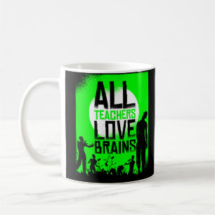 halloween zombie leraren houden van breinen grappi koffiemok