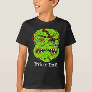 Halloween Zombie Monster Gezicht Trick or treat T-shirt