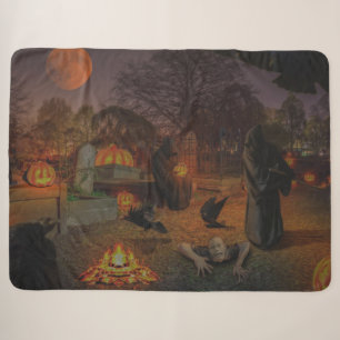 HALLOWEEN ZOMBIE PARTY SHERPA DEKEN