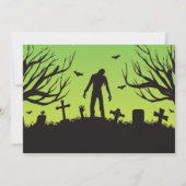 Halloween Zombie Party Spooky Apocalypse Uitnodige Kaart (Achterkant)
