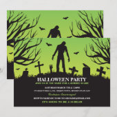 Halloween Zombie Party Spooky Apocalypse Uitnodige Kaart (Voorkant / Achterkant)