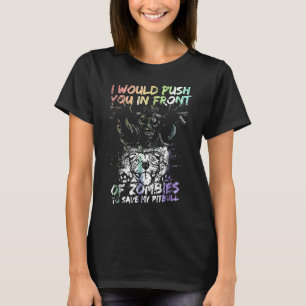 Halloween Zombie Save My Pitbull T-shirt Voor Mann