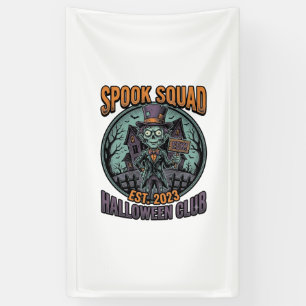 Halloween Zombie-shirt Grappige Spook Squad Gegrav Spandoek