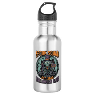 Halloween Zombie-shirt Grappige Spook Squad Gegrav Waterfles