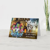 Halloween zombie thème enfants MERCI  (Devant)