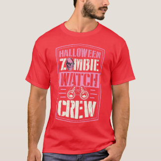 Halloween Zombie Watch Crew Funny Matching Hallowe T-shirt
