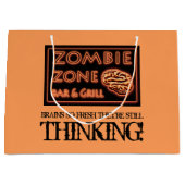 Halloween Zombie Zone Fresh Food Brainz Groot Cadeauzakje (Voorkant)