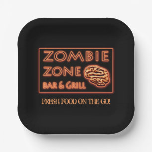 Halloween Zombie Zone Vers eten voor onderweg Papieren Bordje