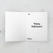 Halloween Zombiekatten Kaart (Binnen)