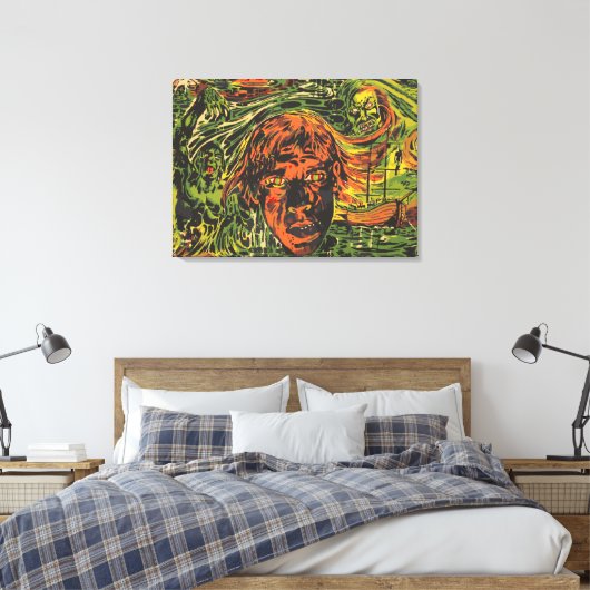Halloween Zombies, Grafitti Street Art Canvas Afdruk (Insitu (Slaapkamer))