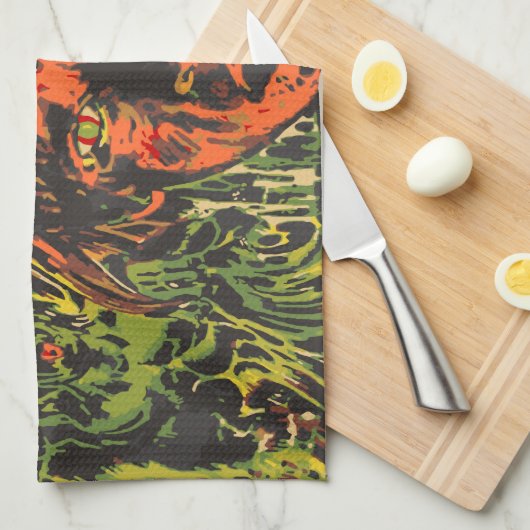 Halloween Zombies, Grafitti Street Art Theedoek (Quarter Fold)