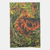  Halloween Zombies, Grafitti Street Art Theedoek (Verticaal)