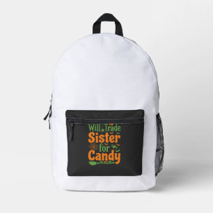 Halloween Zuster Snoep Handel Design_1 Bedrukte Rugzak