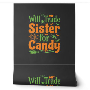 Halloween Zuster Snoep Handel Design_1 Behang