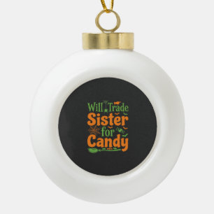 Halloween Zuster Snoep Handel Design_1 Keramische Bal Ornament