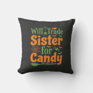 Halloween Zuster Snoep Handel Design_1 Kussen