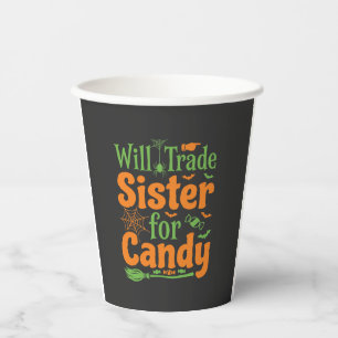 Halloween Zuster Snoep Handel Design_1 Papieren Bekers