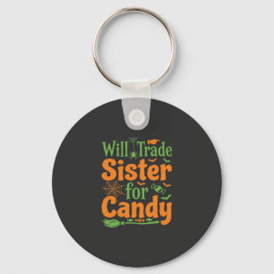 Halloween Zuster Snoep Handel Design_1 Sleutelhanger