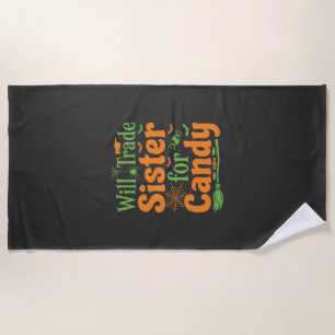 Halloween Zuster Snoep Handel Design_1 Strandlaken