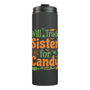 Halloween Zuster Snoep Handel Design_1 Thermosbeker