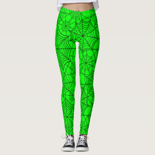 halloween-zuur-groene spinrag leggings