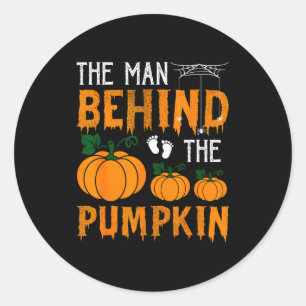 Halloween Zwangerschap Nieuwe Vader Moeder De Man  Ronde Sticker