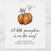 Halloween zwangerschapsaankondiging grootouder te  wijn etiket (Enkel label)