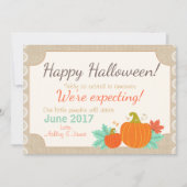 Halloween zwangerschapsaankondiging Pompoen Aankondiging (Voorkant)