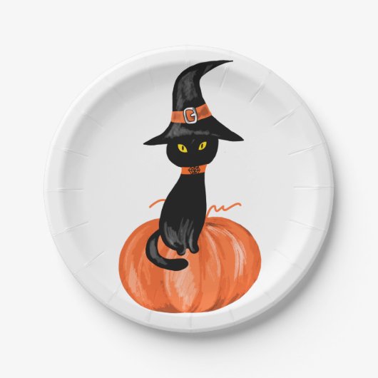 Halloween zwart Bord kattenpapier (Voorkant)